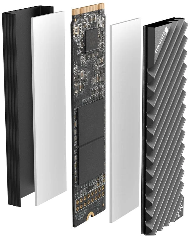 Jonsbo M.2-3 radiatorius SSD M.2 - pilka