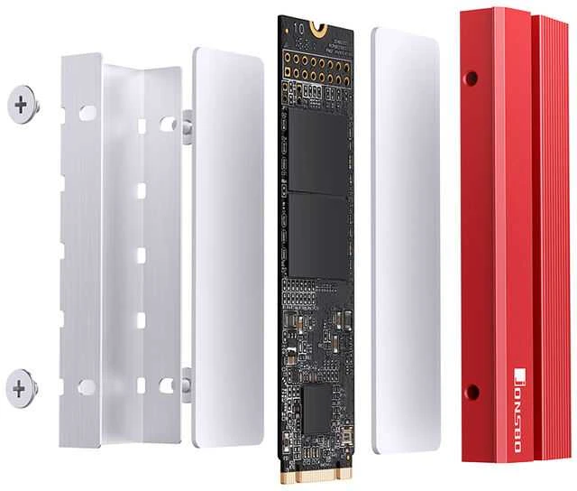 Jonsbo M.2-6 SSD aušintuvas 2280 – raudonos spalvos