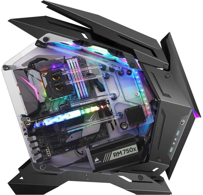 Jonsbo MOD3 Big-Tower Showcase, Tempered Glass – juodos spalvos