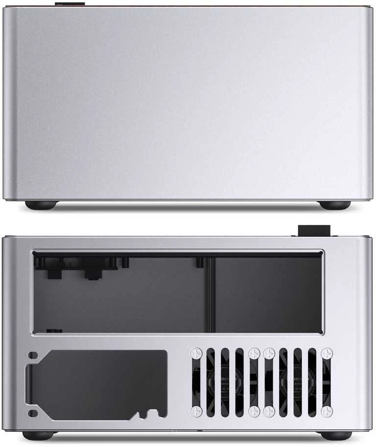 Jonsbo N10 PC-kompiuterio korpusas, Mini-Tower, Mini-ITX – sidabro spalvos