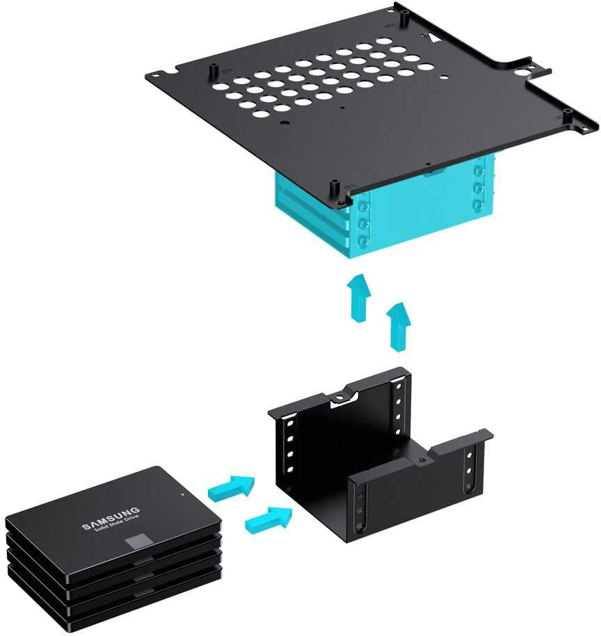 Jonsbo N10 PC-kompiuterio korpusas, Mini-Tower, Mini-ITX – sidabro spalvos
