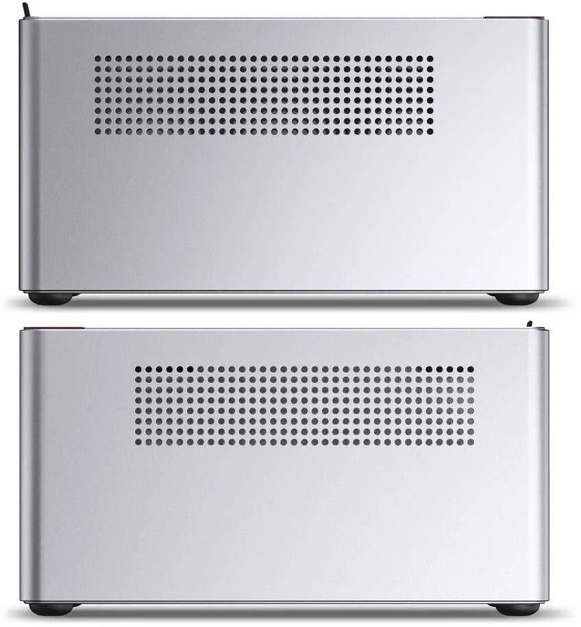 Jonsbo N10 PC-kompiuterio korpusas, Mini-Tower, Mini-ITX – sidabro spalvos