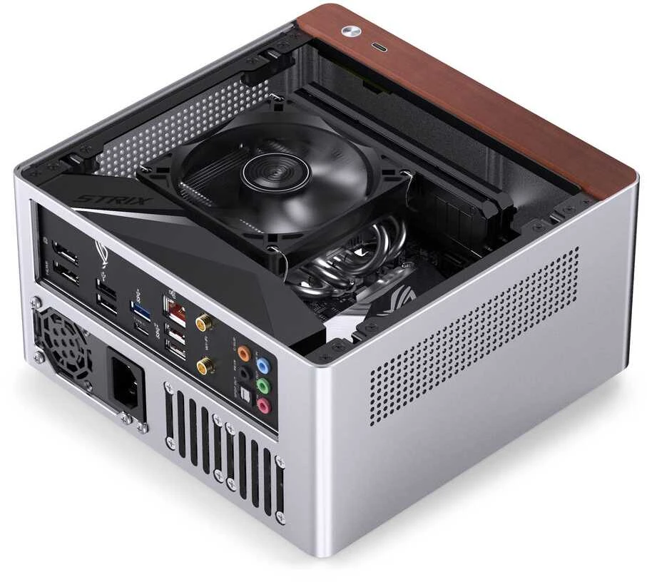 Jonsbo N10 PC-kompiuterio korpusas, Mini-Tower, Mini-ITX – sidabro spalvos