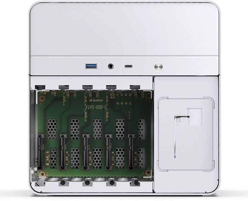 Jonsbo N2 Mini-ITX NAS kompiuterio korpusas – baltos spalvos