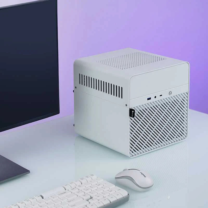 Jonsbo N2 Mini-ITX NAS kompiuterio korpusas – baltos spalvos