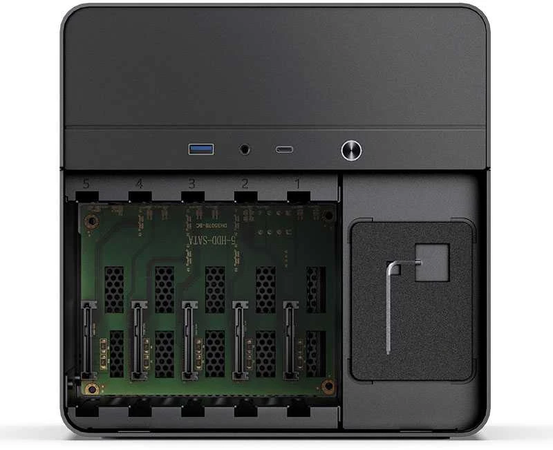Jonsbo N2 Mini-ITX NAS kompiuterio korpusas – juodos spalvos