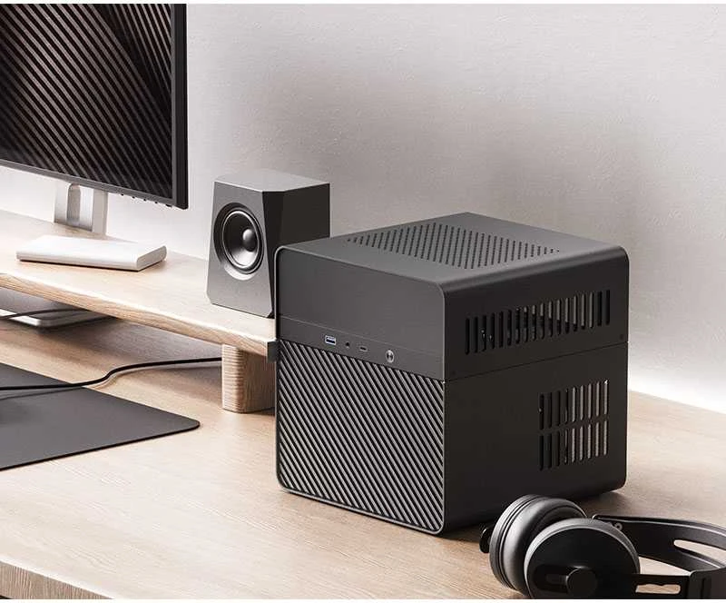 Jonsbo N2 Mini-ITX NAS kompiuterio korpusas – juodos spalvos