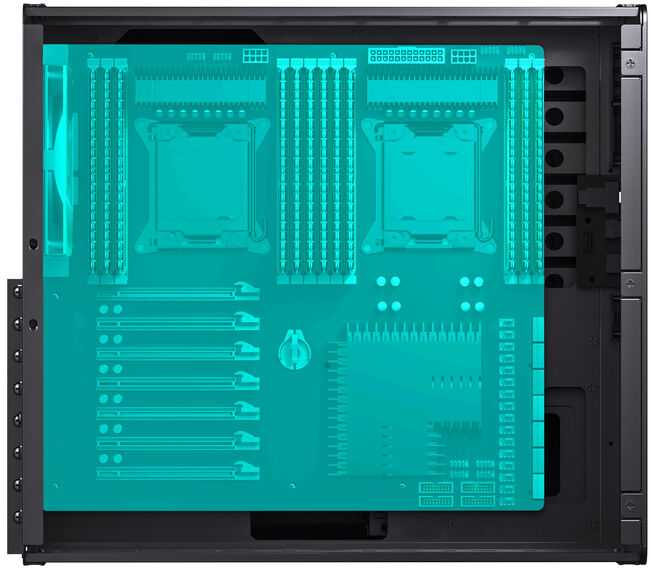 Jonsbo N5 NAS-kompiuterio korpusas, E-ATX – juodos spalvos