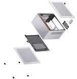 Jonsbo NV10 PC kompiuterio korpusas, Mini-kompiuterio korpusas, ITX – sidabro spalvos