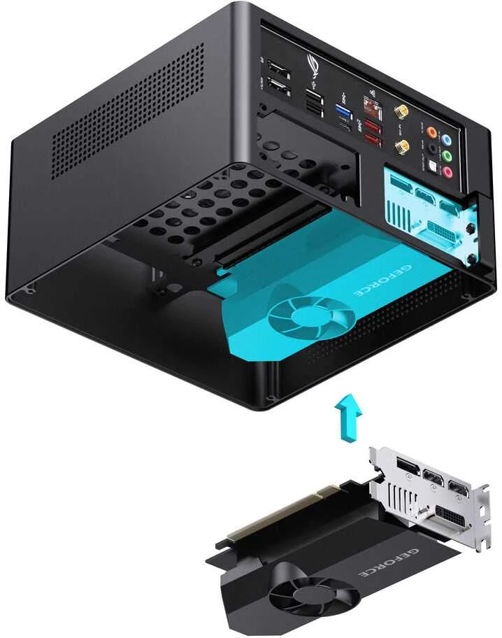 Jonsbo NV10 PC case, mini case, ITX – juodas