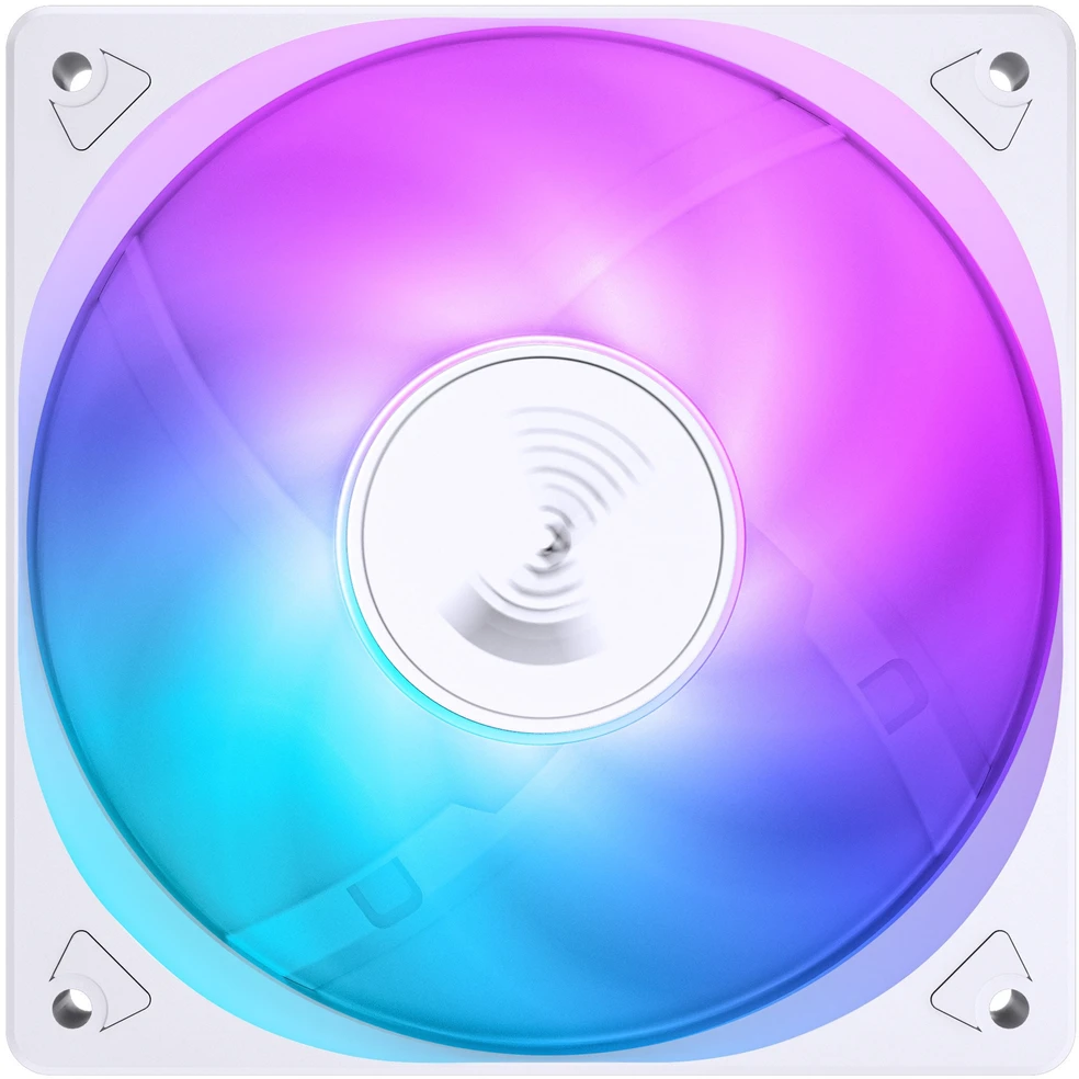 Jonsbo SL-120C RGB korpuso ventiliatorius, 3-Pin, 120mm – baltos spalvos