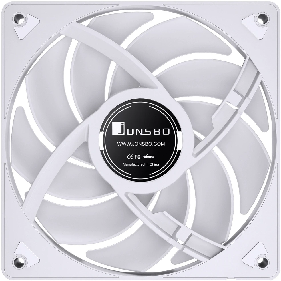 Jonsbo SL-120C RGB korpuso ventiliatorius, 3-Pin, 120mm – baltos spalvos