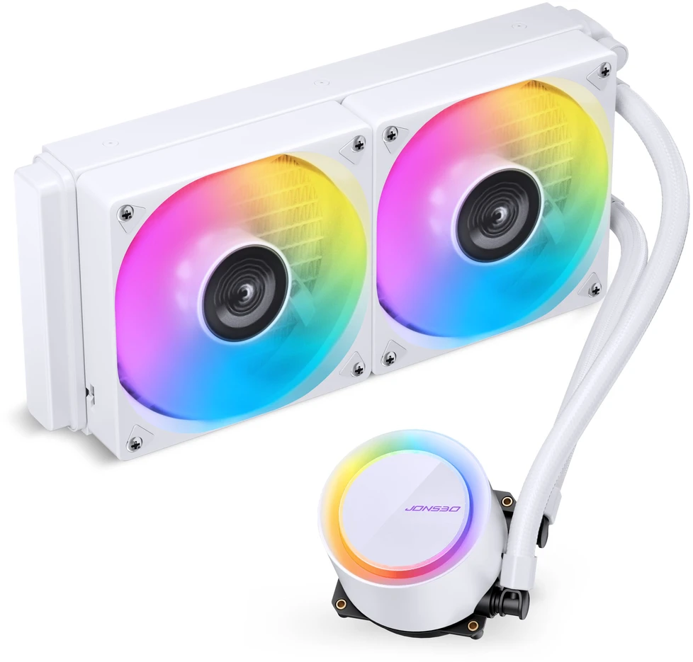 Jonsbo TG-240 AIO aušintuvas, ARGB Ø 240 mm, Baltas