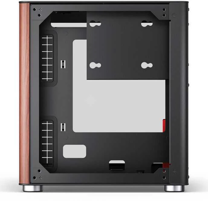 Jonsbo TK-0 PC kompiuterio korpusas, Mini-Tower, Mini-ITX, Tempered Glass, Holz – juodos spalvos