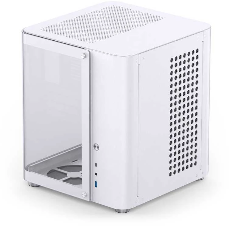 Jonsbo TK-1 2.0 Micro-ATX kompiuterio korpusas, Tempered Glass – baltos spalvos