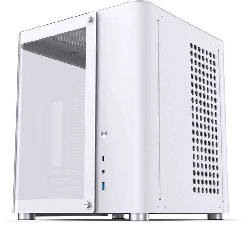 Jonsbo TK-1 2.0 Micro-ATX kompiuterio korpusas, Tempered Glass – baltos spalvos
