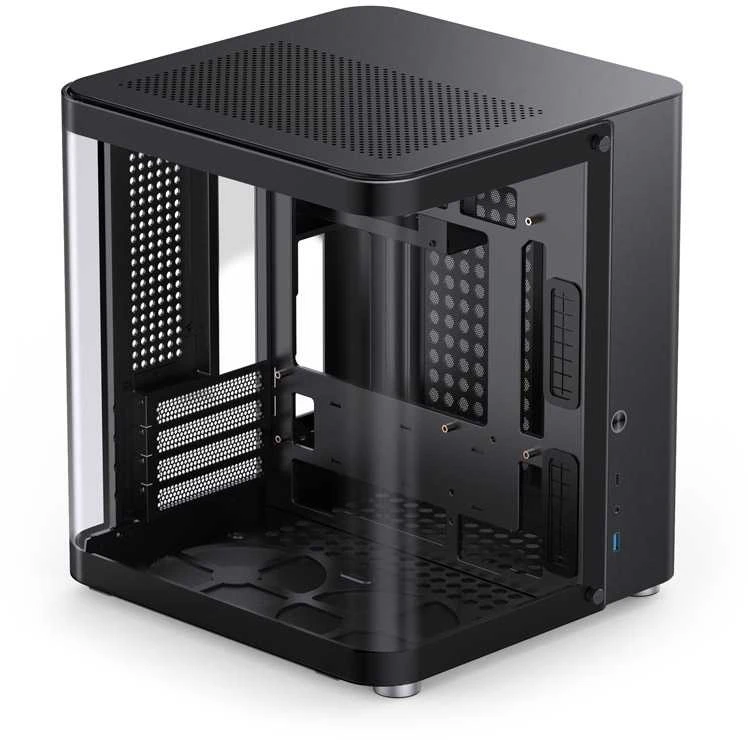 Jonsbo TK-1 2.0 Micro-ATX kompiuterio korpusas, Tempered Glass – juodos spalvos