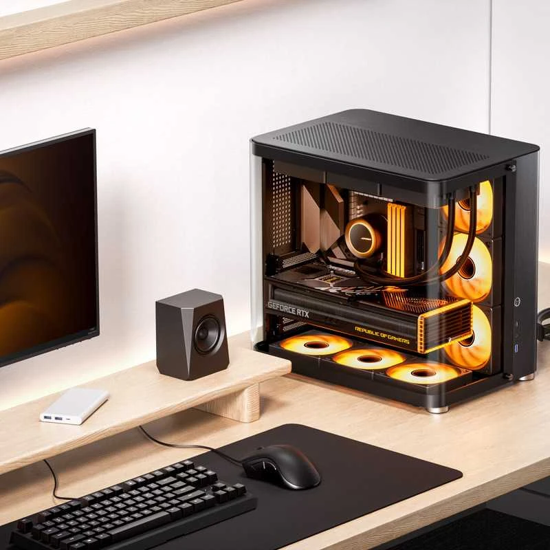 Jonsbo TK-2 2.0 Midi-Tower, Tempered Glass – juodos spalvos