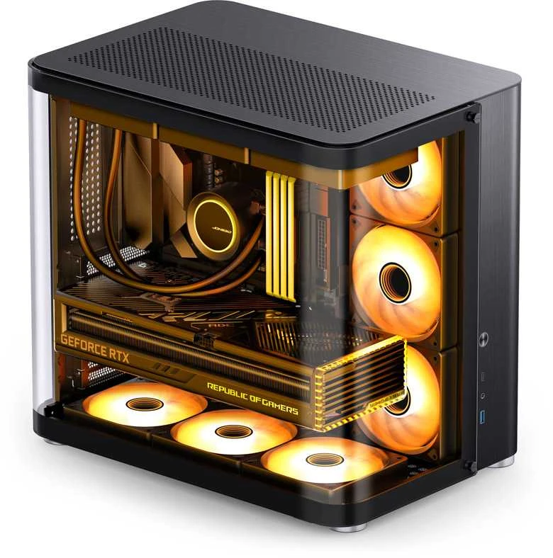 Jonsbo TK-2 2.0 Midi-Tower, Tempered Glass – juodos spalvos