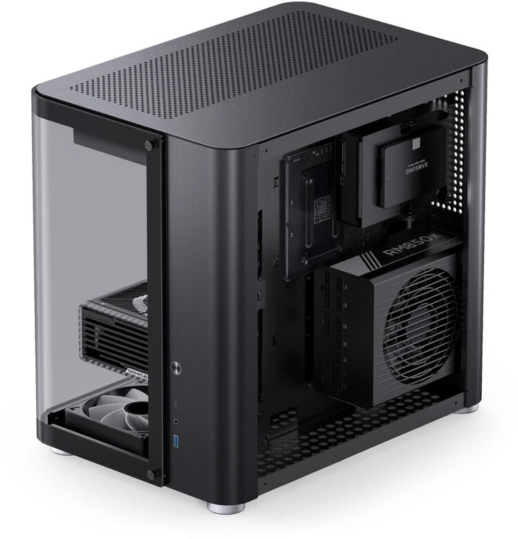 Jonsbo TK-2 2.0 Midi-Tower, Tempered Glass – juodos spalvos