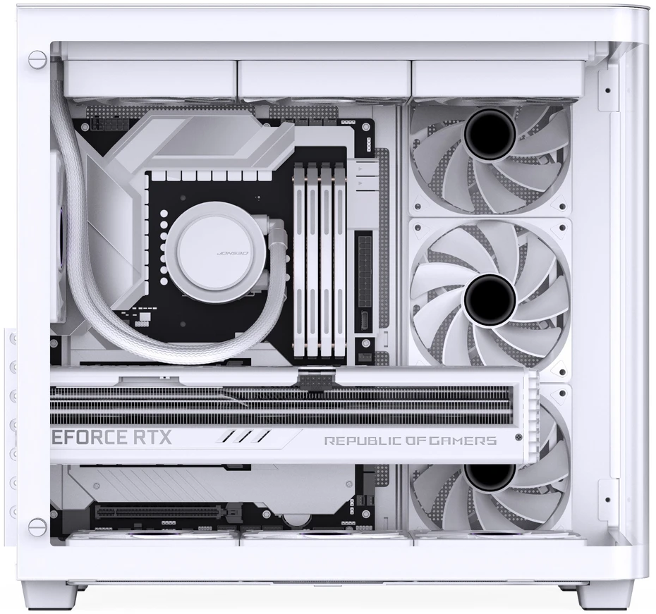 Jonsbo TK-3 – ATX-kompiuterio korpusas, baltos spalvos