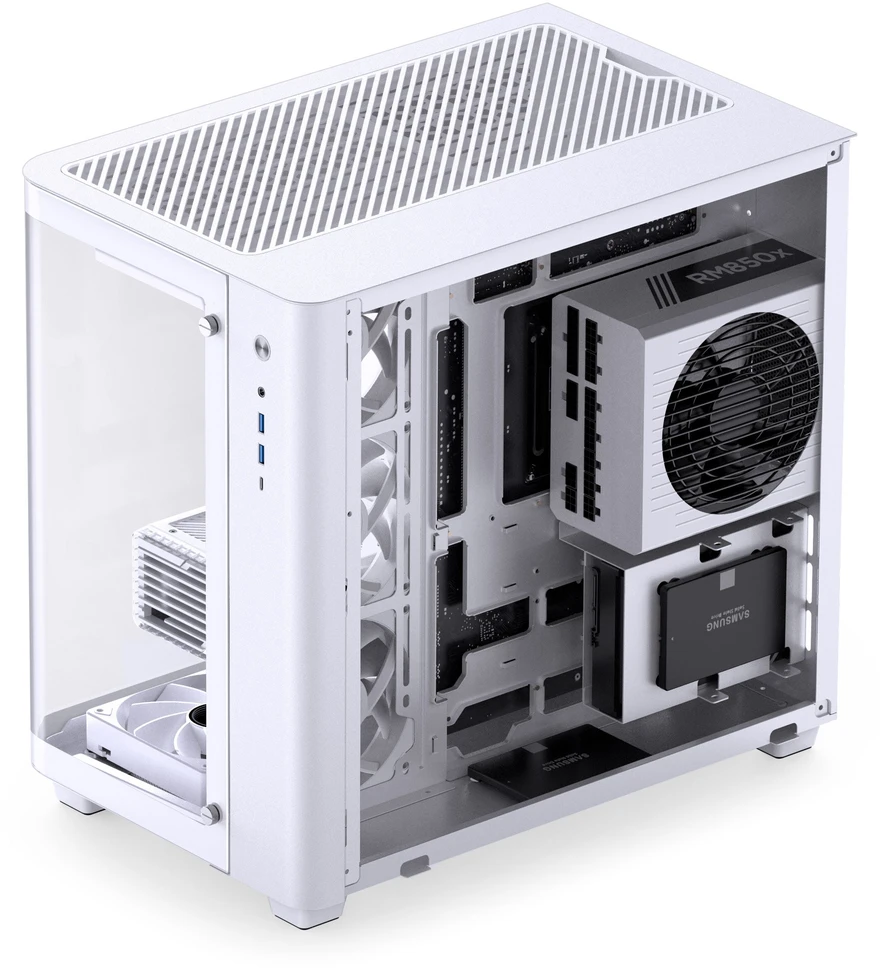 Jonsbo TK-3 – ATX-kompiuterio korpusas, baltos spalvos