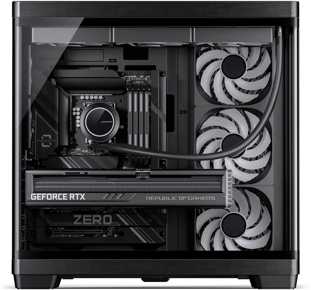 Jonsbo TK-4 Case, Mid-Tower, ATX, Tempered Glass – Juodas