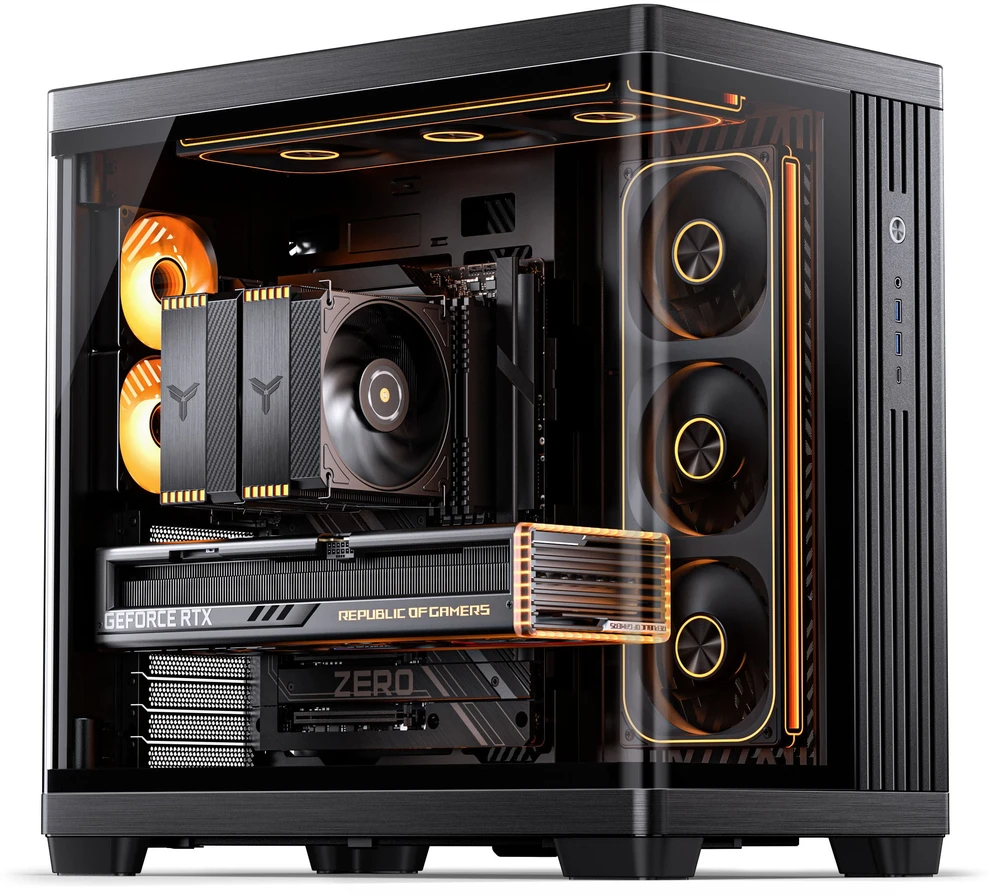 Jonsbo TK-4 Case, Mid-Tower, ATX, Tempered Glass – Juodas