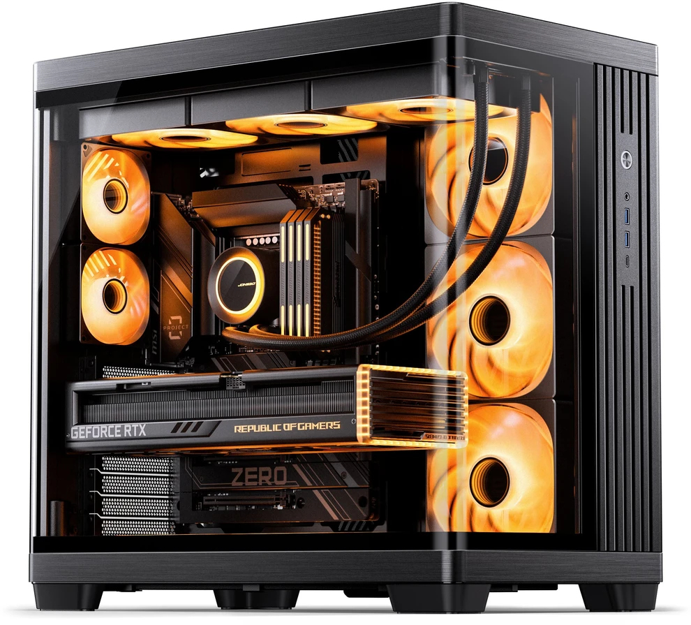 Jonsbo TK-4 Case, Mid-Tower, ATX, Tempered Glass – Juodas