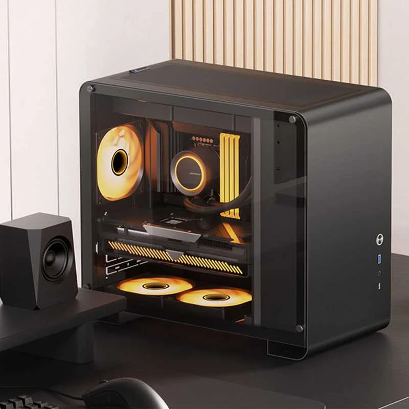 Jonsbo U4 Mini, Tempered Glass - juoda
