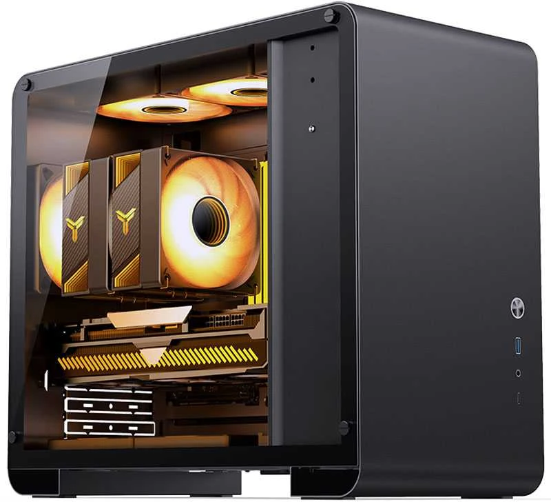 Jonsbo U4 Mini, Tempered Glass - juoda