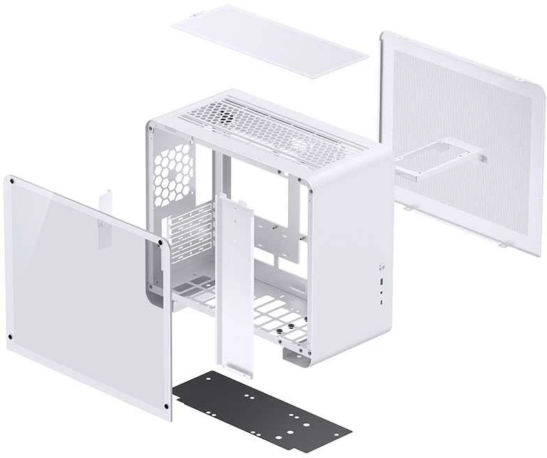 Jonsbo U4 Mini, grūdintas stiklas - baltas