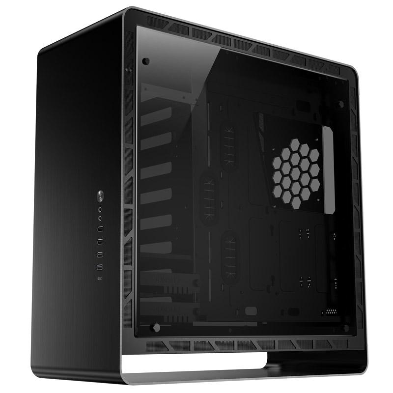Jonsbo UMX6 Midi-Tower, grūdintas stiklas - juoda