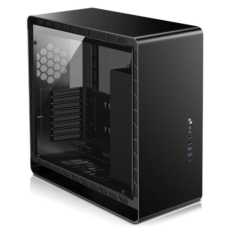 Jonsbo UMX6 Midi-Tower, grūdintas stiklas - juoda