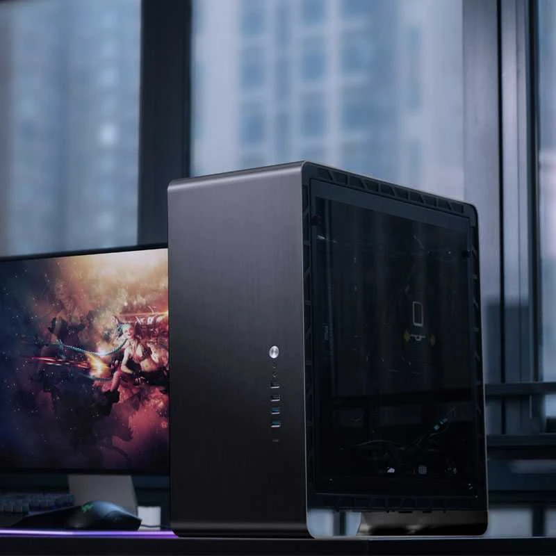 Jonsbo UMX6S E-ATX Midi-Tower, Tempered Glass – juodos spalvos