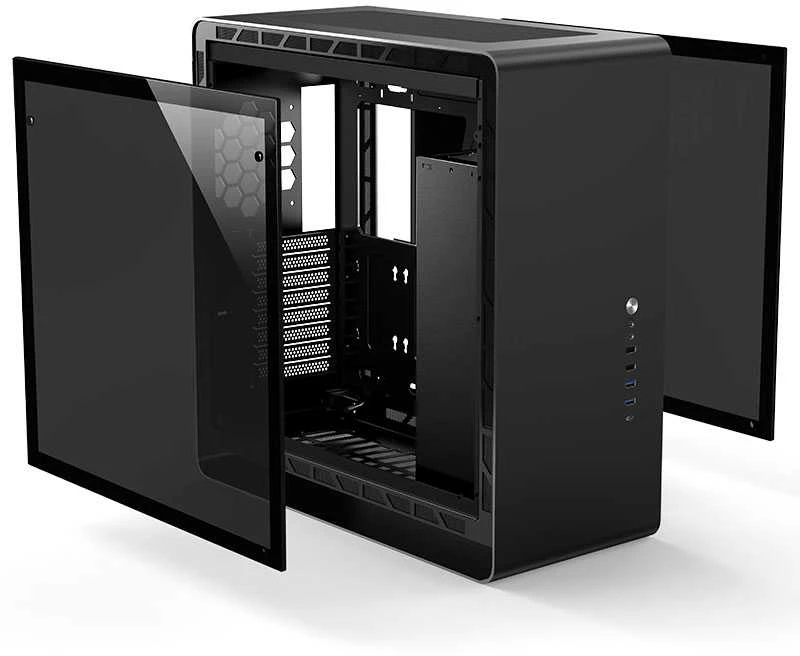 Jonsbo UMX6S E-ATX Midi-Tower, Tempered Glass – juodos spalvos