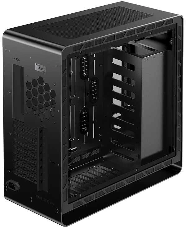Jonsbo UMX6S E-ATX Midi-Tower, Tempered Glass – juodos spalvos