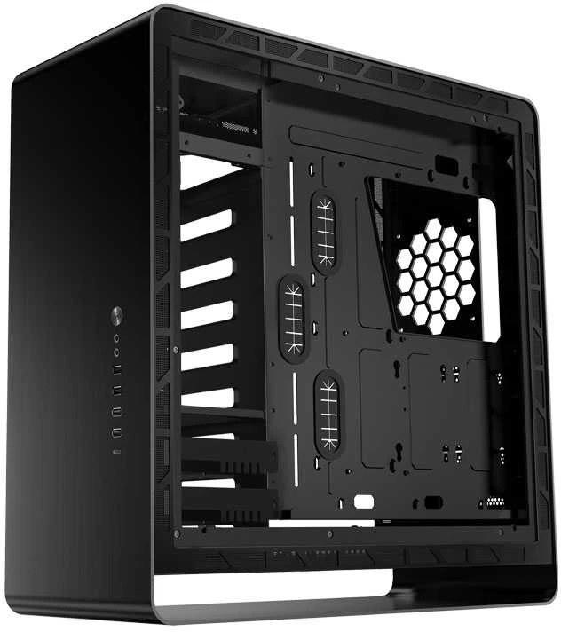 Jonsbo UMX6S E-ATX Midi-Tower, Tempered Glass – juodos spalvos