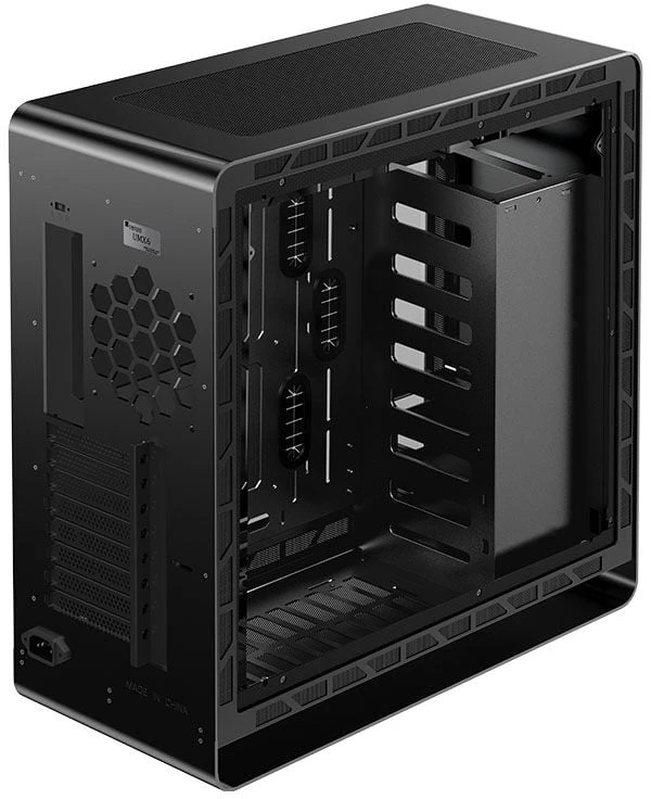 Jonsbo UMX6S E-ATX Midi-Tower, Tempered Glass – juodos spalvos