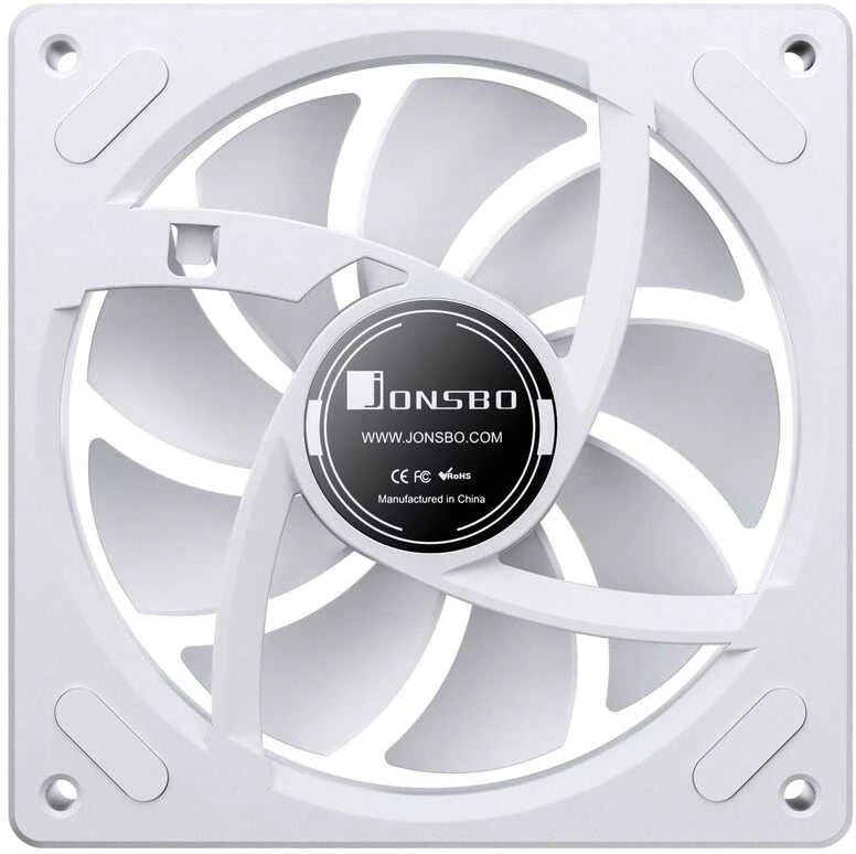 Jonsbo ZA-120 korpuso ventiliatorius, PWM, ARGB – 120mm, baltos spalvos