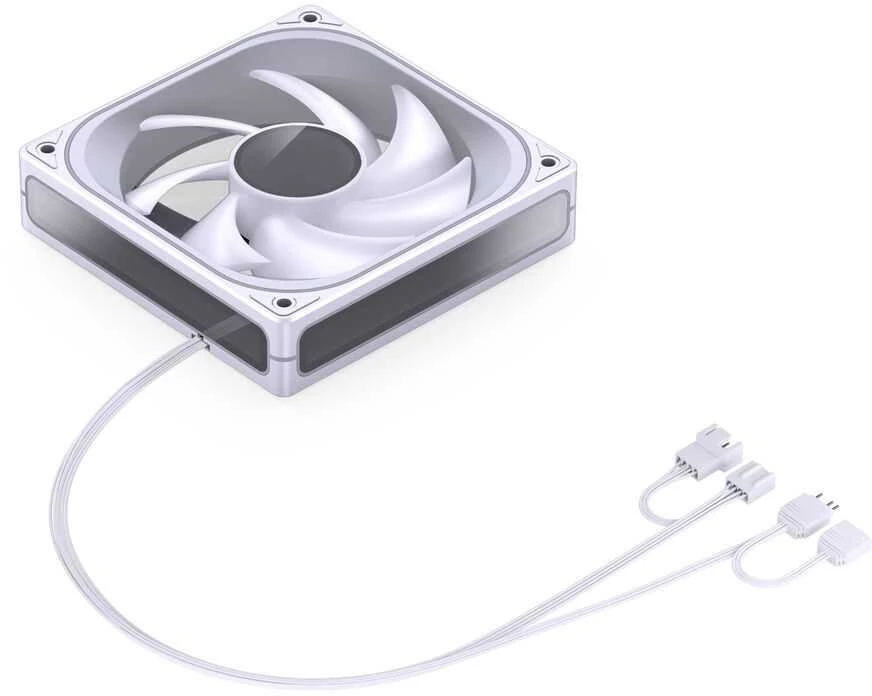 Jonsbo ZA-120 korpuso ventiliatorius, PWM, ARGB – 120mm, baltos spalvos