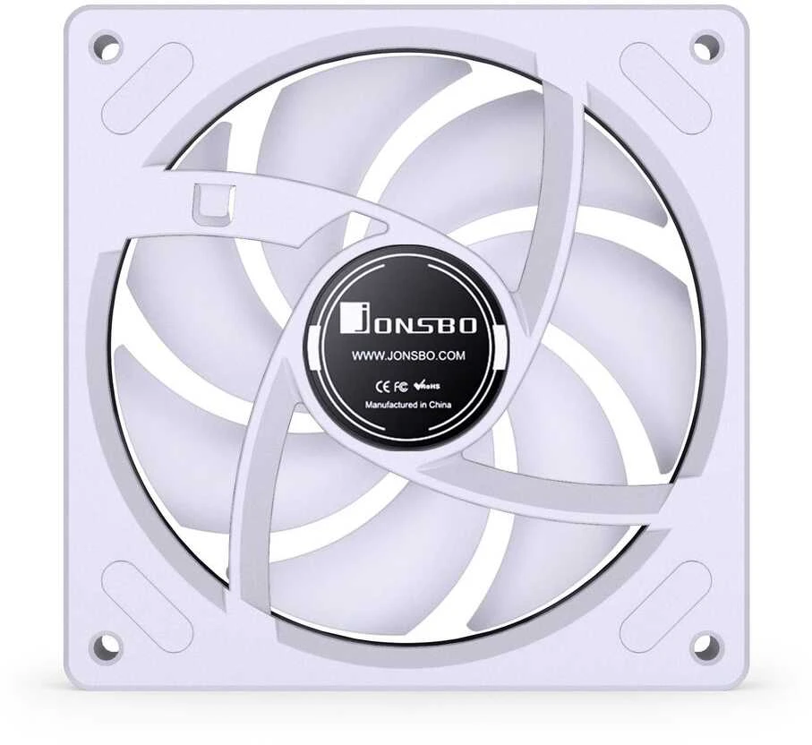 Jonsbo ZB-120 korpuso ventiliatorius, Reverse Blade, PWM, ARGB – 120mm, baltos spalvos