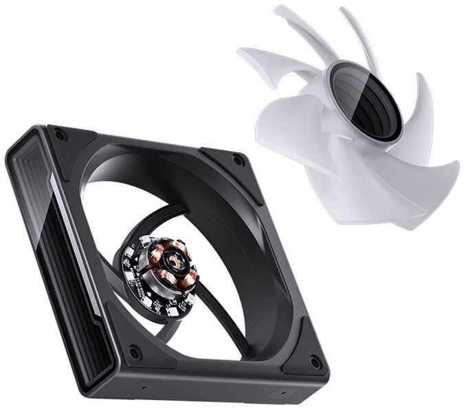 Jonsbo ZK-120B ARGB PWM korpuso ventiliatorius, 120mm, 3er-Pack – juodos spalvos
