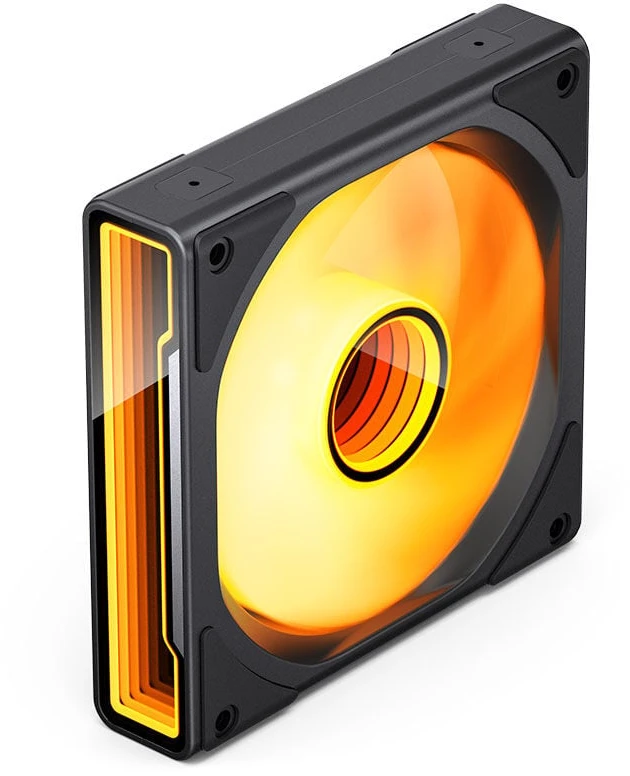 Jonsbo ZK-120B ARGB PWM korpuso ventiliatorius, 120mm, 3er-Pack – juodos spalvos