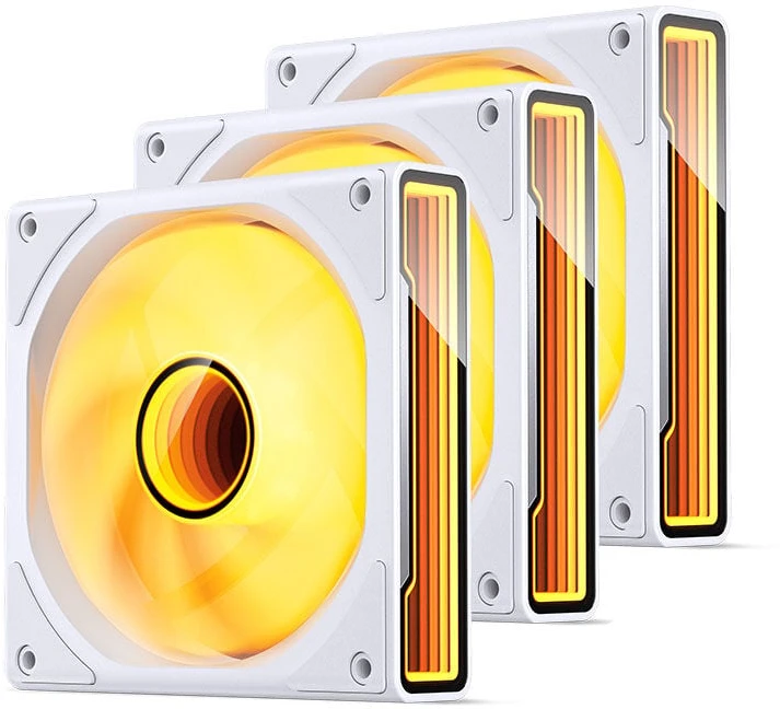Jonsbo ZK-120W PWM korpuso ventiliatorius, A-RGB – 120mm, baltos spalvos, 3er-Pack