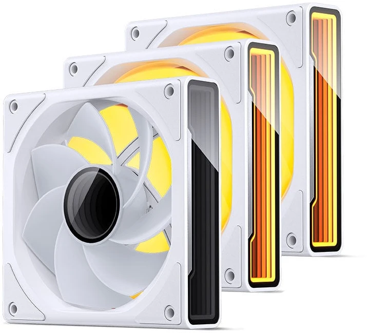 Jonsbo ZK-120WR Reverse PWM korpuso ventiliatorius, A-RGB – 120mm, baltos spalvos, 3er-Pack
