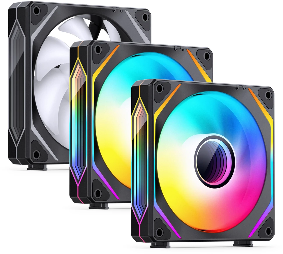 Jonsbo ZL-120B PWM ARGB korpuso ventiliatorius 3er Pack, – 120mm, juodos spalvos