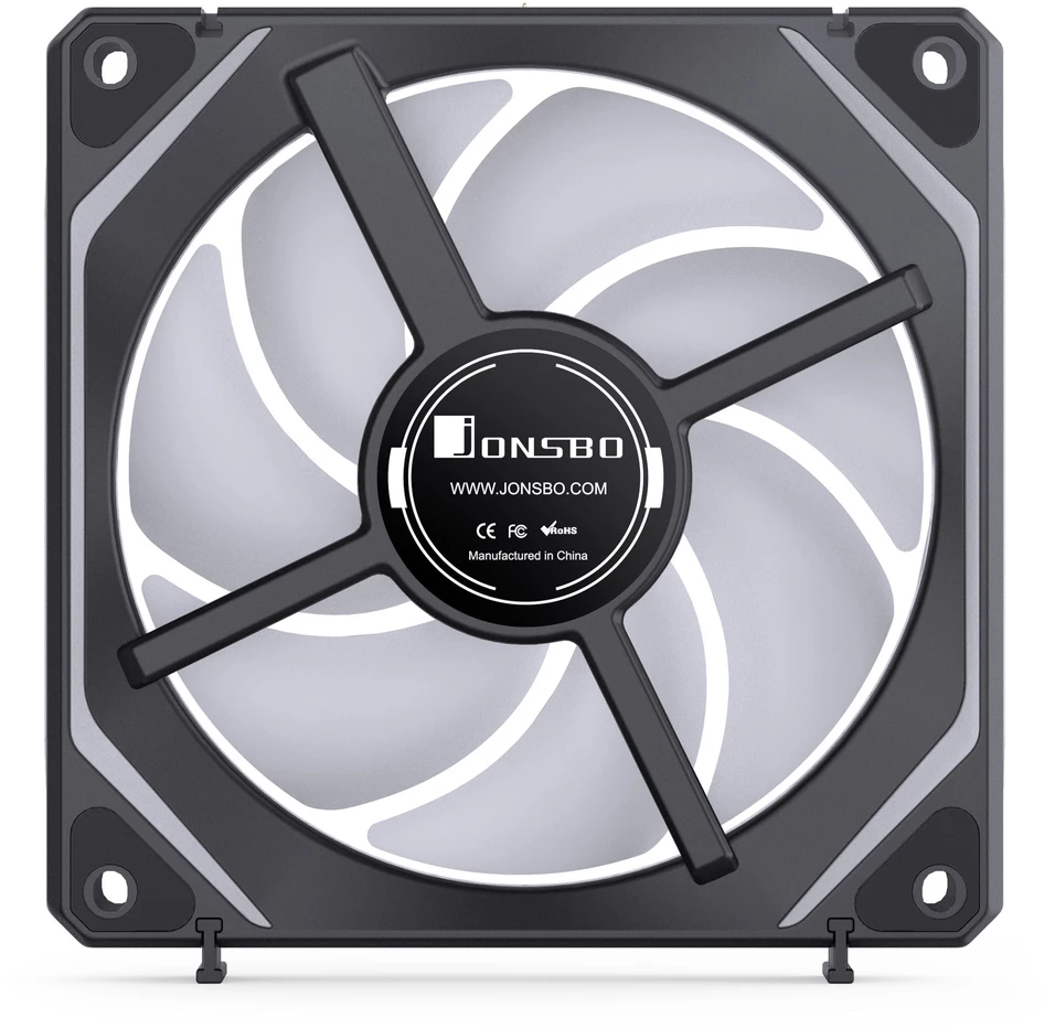 Jonsbo ZL-120BR PWM ARGB korpuso ventiliatorius 3er Pack, Reverse Blade – 120mm, juodos spalvos