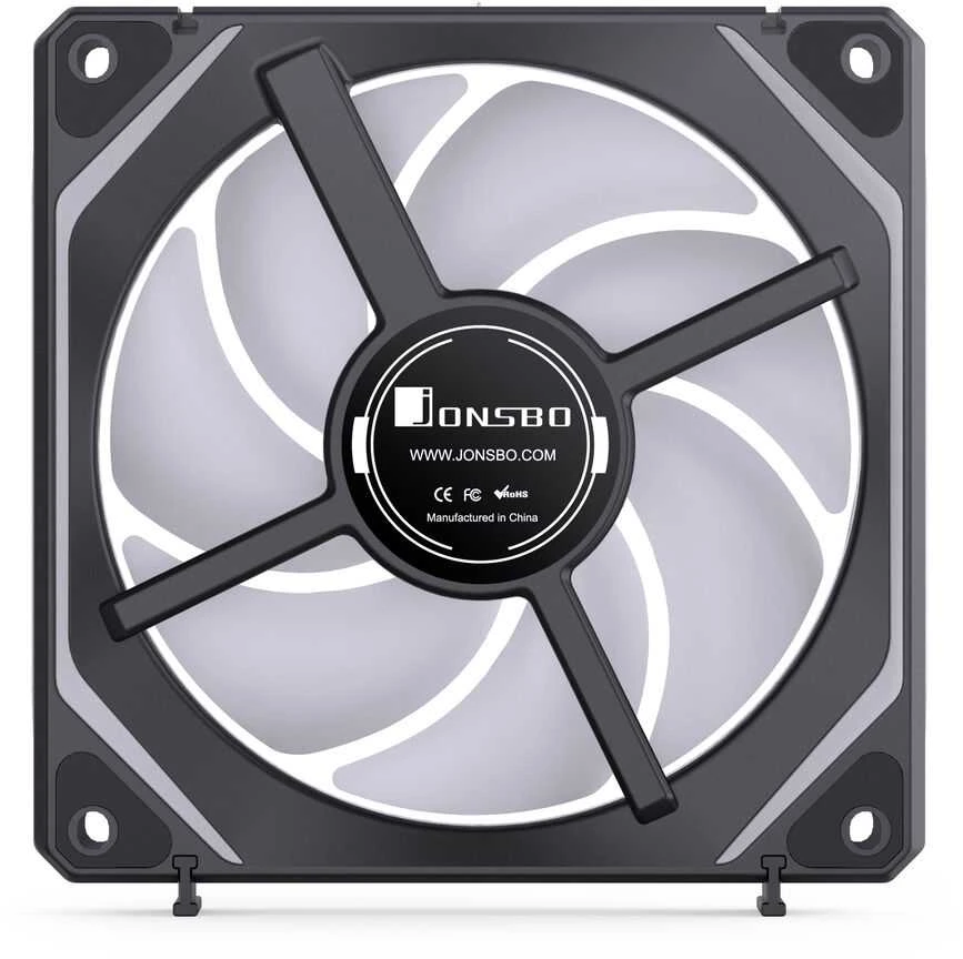 Jonsbo ZL-120BR PWM ARGB korpuso ventiliatorius 3er Pack, Reverse Blade – 120mm, juodos spalvos