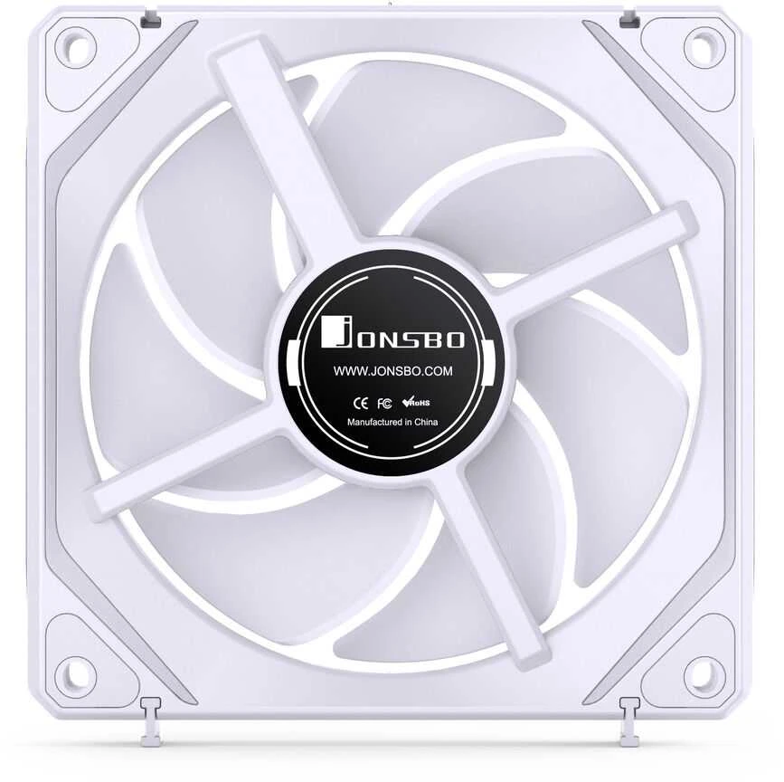 Jonsbo ZL-120W PWM ARGB korpuso ventiliatorius 3er Pack, – 120mm, baltos spalvos